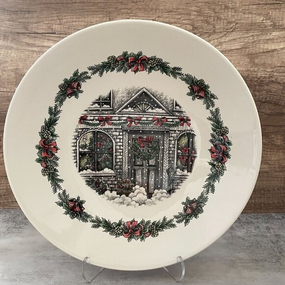 Royal Stafford Christmas Home 13" Holiday Christmas Serving Bowl Made in England